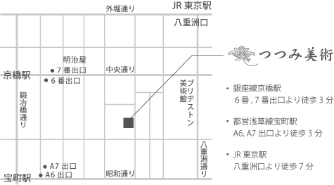 つつみ美術　地図